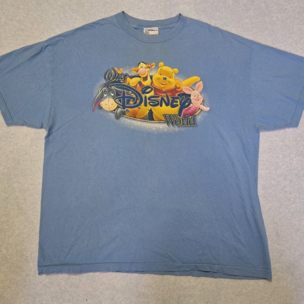 Walt Disney World T-Shirt Adult 2XL Blue Winnie The Pooh
